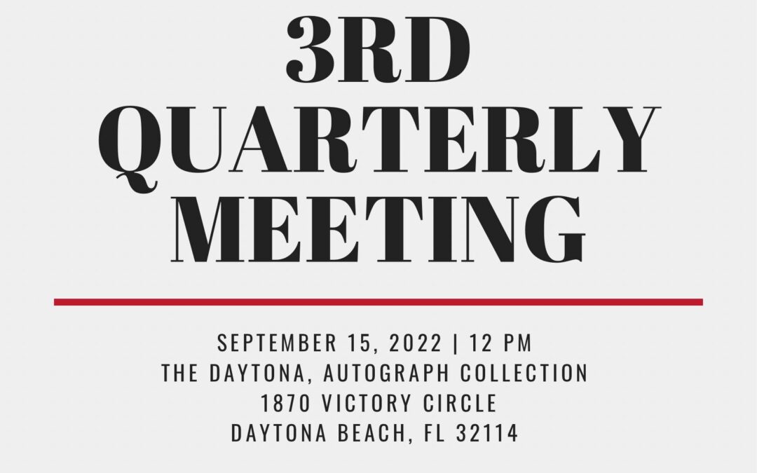 Quarterly Meeting – September 15, 2022